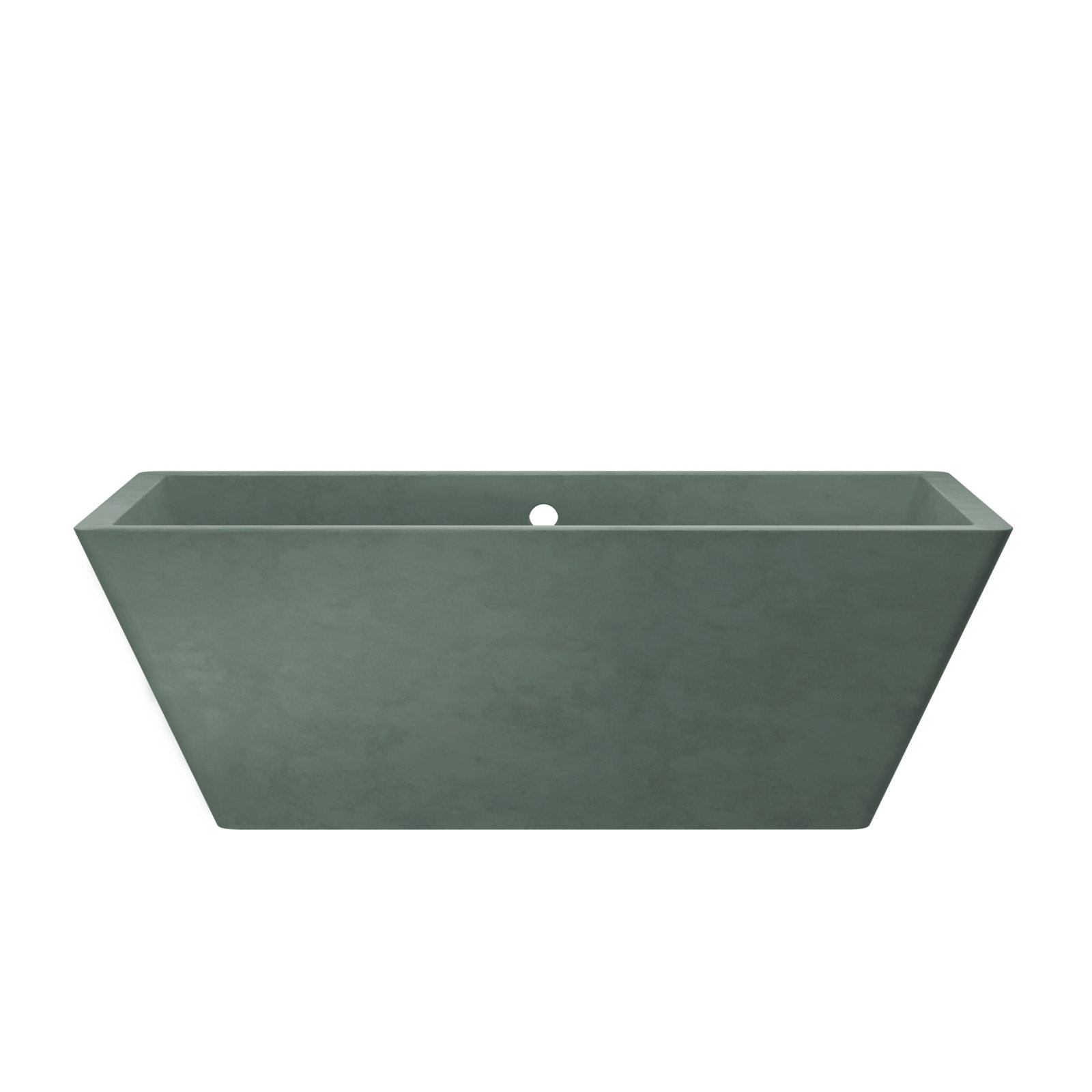Mendocino NativeStone Concrete 66" x 34" Freestanding Soaking Bathtub, Forest