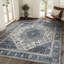 Oriental Machine Washable Blue Area Rug-1112506289