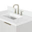 Meuble-lavabo rectangulaire simple 36 po avec comptoir en quartz blanc pur Mulloy, blanc chaud 36 po Mulloy-606201909-606201910