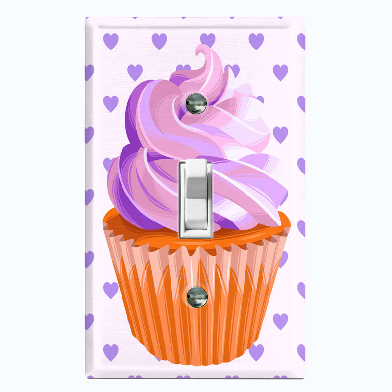 Plaque murale interrupteur à bascule Cupcake Frosting Hearts