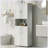 Modern Tall Bathroom Cabinet with Laundry Basket