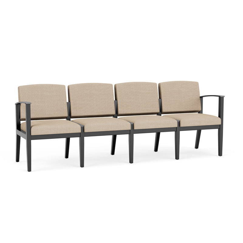 Table de bout en bois Amherst, Noir, Chambray calcaire
