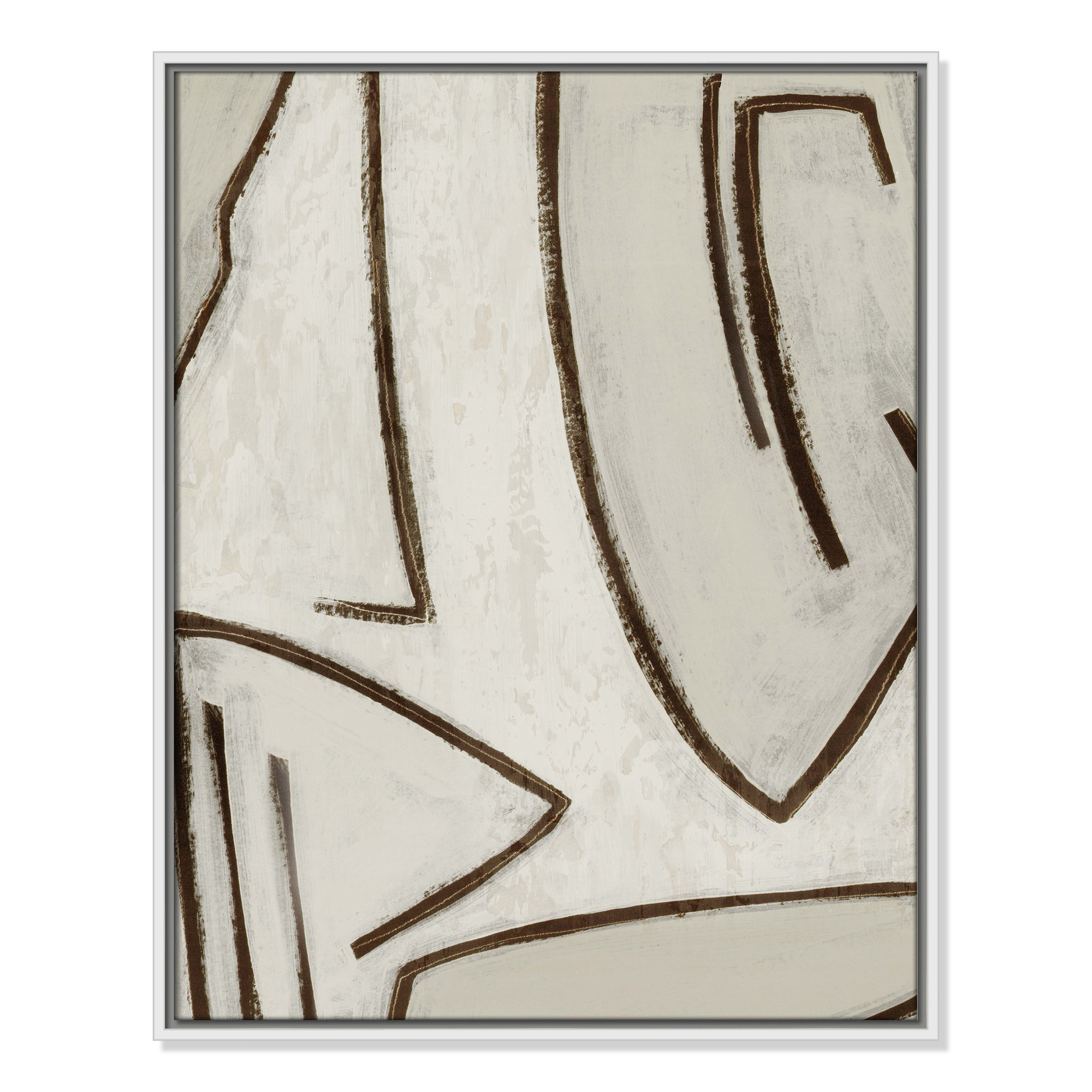 Line Work II, 23.5" W x 29.5" H, White
