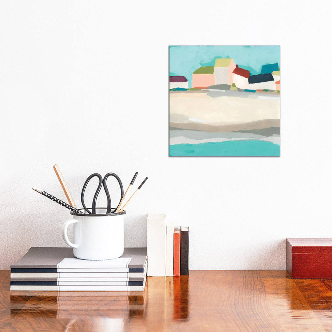 Coastal Village I by June Erica Vess - Wrapped Canvas Gallery-Wrapped Canvas Giclée