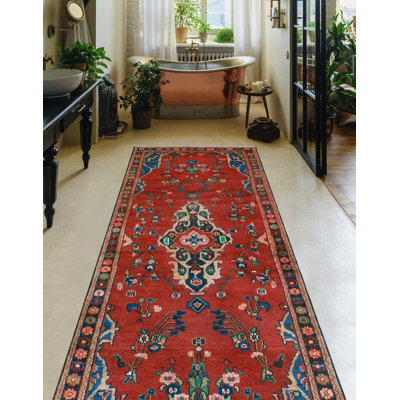Khubhu Distressed Fabiana Red Runner