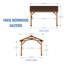 Backyard Discovery Norwood Cedar Wood Outdoor Patio Gazebo With Powerport 4.4mx 3.1m (14ft X 10ft)