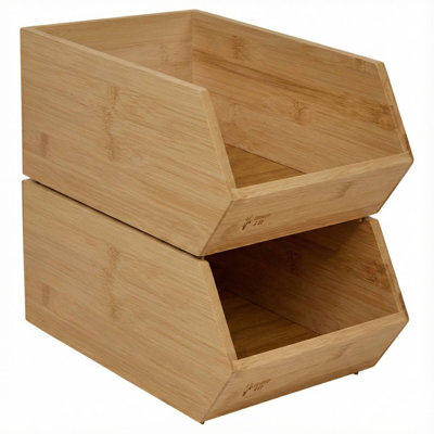 Bosonohy Bamboo Compartment Makeup Organiser