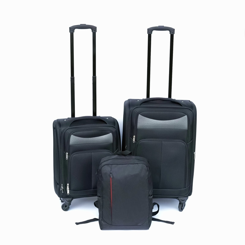 (20+24) Travel Case Two-Piece Suitcase Set Oxford Trolley Case Without Password Lock Universal Wheel + Oxford Cloth Backpack