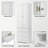 Madrona Modern Minimalist Freestanding Wooden Tall Wardrobe Linen Cabinet, White