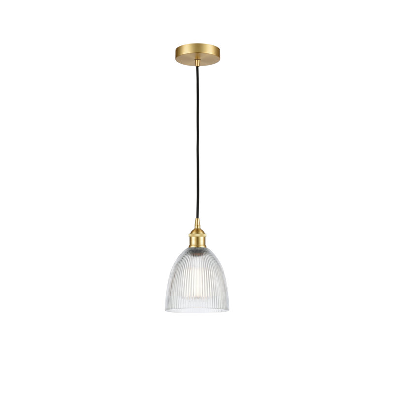 Philomene 1 - Light Single Pendant, Clear, Satin Gold