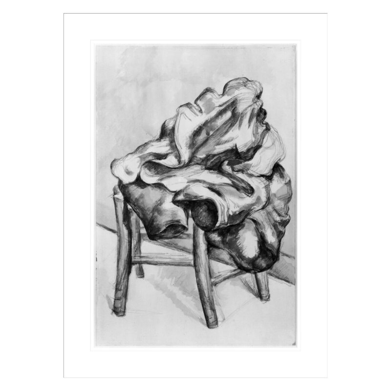 «Drapery on a Chair» par Paul Cézanne - Impression sur toile, H 29,5 po x l 21,91 po