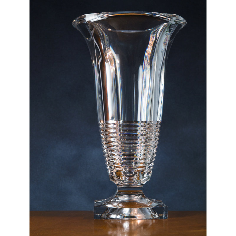 Jiesha Crystal Table Vase, 12.80" H x 7.50" W x 7.50" D