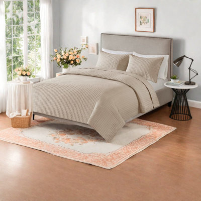 Soft Reversible Bedding Sets, Microfiber King Cal King Modern Home Quilt