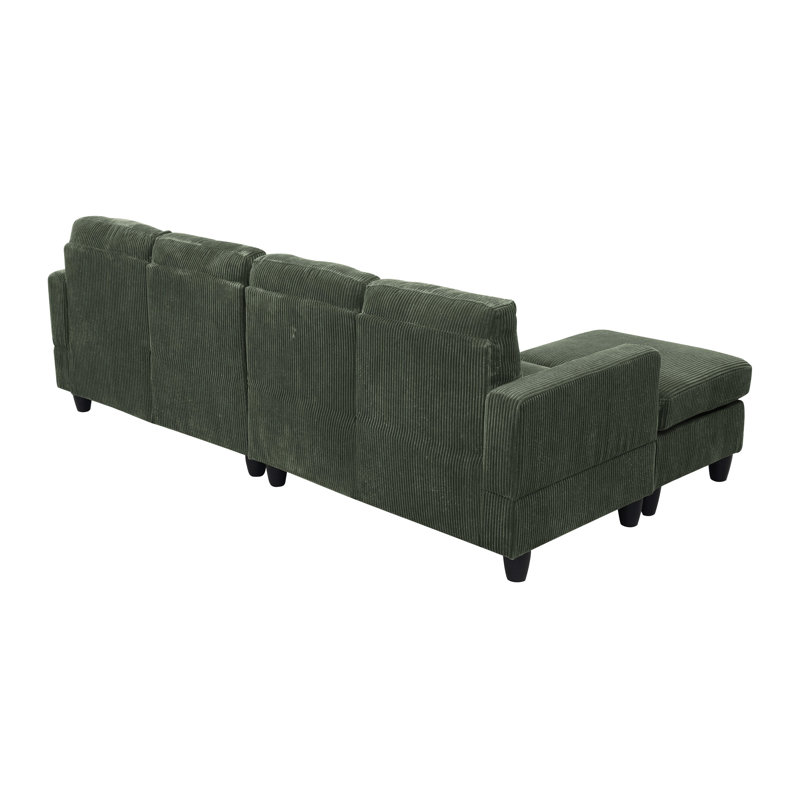 Velours côtelé modulaire, 4 sièges, revêtement doux et invitant, conception personnalisable, coussins amovibles