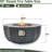 36-Inch Fire Pit Table For Garden, Gray Magnesium Oxide, Electronic Pulse Igniter, Two - Stage Flame Round Backyard, 50000 , Finish, Stainless Steel Burner, Easy Ignition