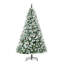 Sapin de Noël artificiel enneigé 6 pi avec des branches réalistes, 61 pommes de pin et 800 pointes
