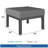 Set Of 2 24" Aluminum Patio Ottomans With Cushions, All-Weather Footrests-890446916