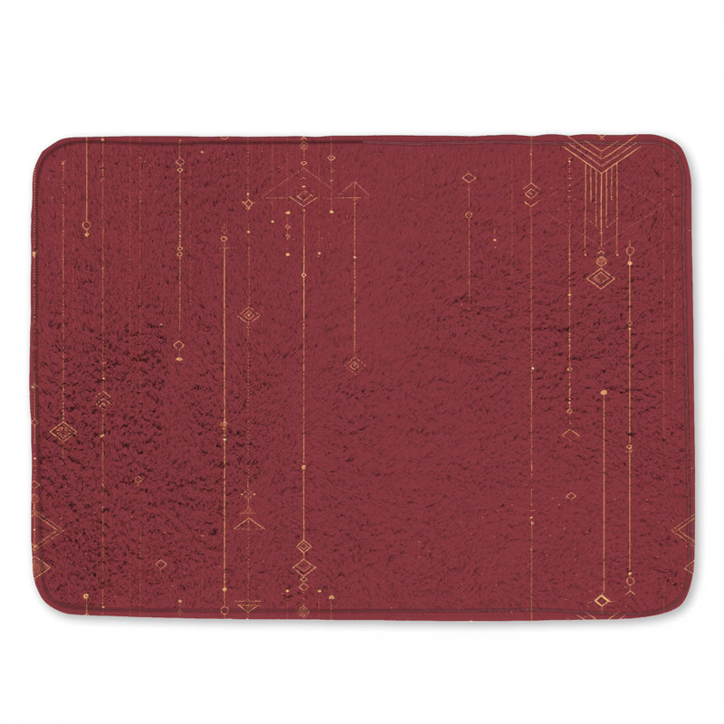 Tapis de bain à motif géométrique, 34in W x 21in L