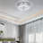 Modern K9 Crystal LED Ceiling Lamp Luminous Stainless Steel Round Ceiling Lamp, Three-Colour Adj