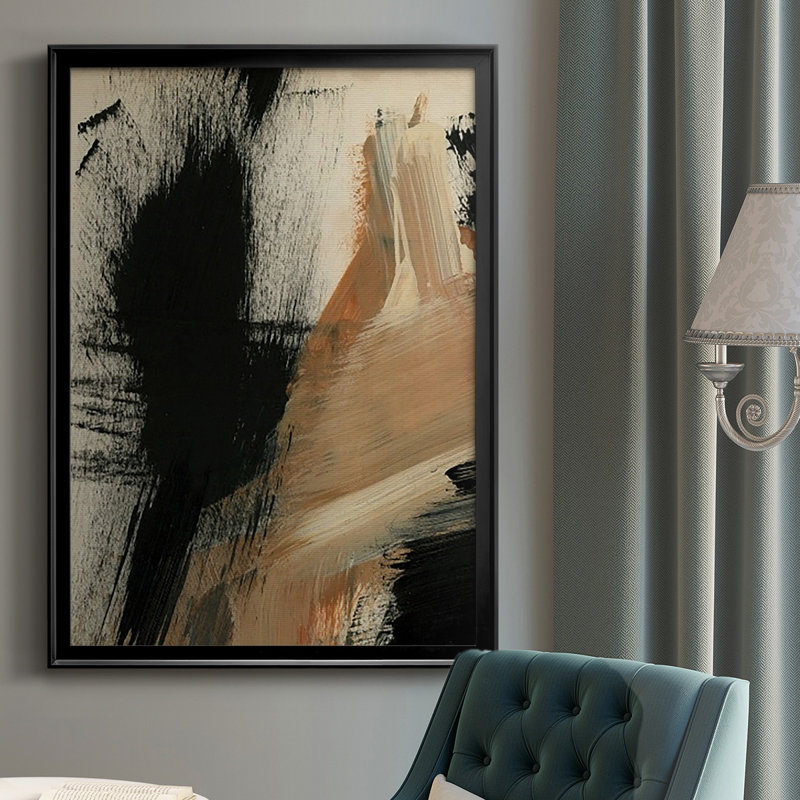 " Baked Paintstrokes I ", 36.5" H x 26.5" W, Black
