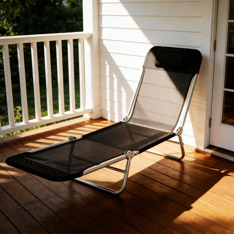 Chaise longue pliante pour l'extérieur