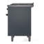 Cuisinière à double combustible de 40 po avec 6 brûleurs scellés et plaque chauffante ILVE Nostalgie II Series (porte pleine)-708322081-708322064