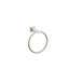 Emtek Modern Tubular Brass Towel Ring w/ Small Square Rosette-53826379