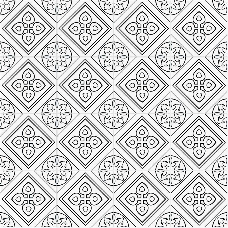 Helix 8X8 motif classique blanc
