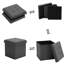 38cm Square Footstool Ottoman with Storage