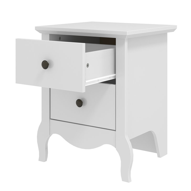 Sterra Manufactured Wood Bedside Table, White