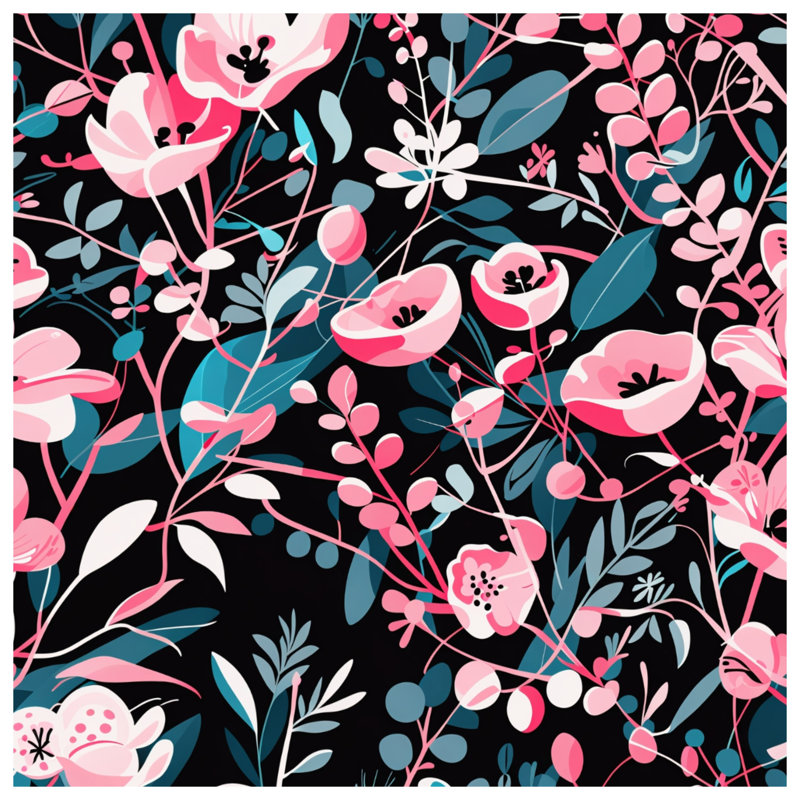 Tapis de bain floral Boho, 34 po L x 21 po L