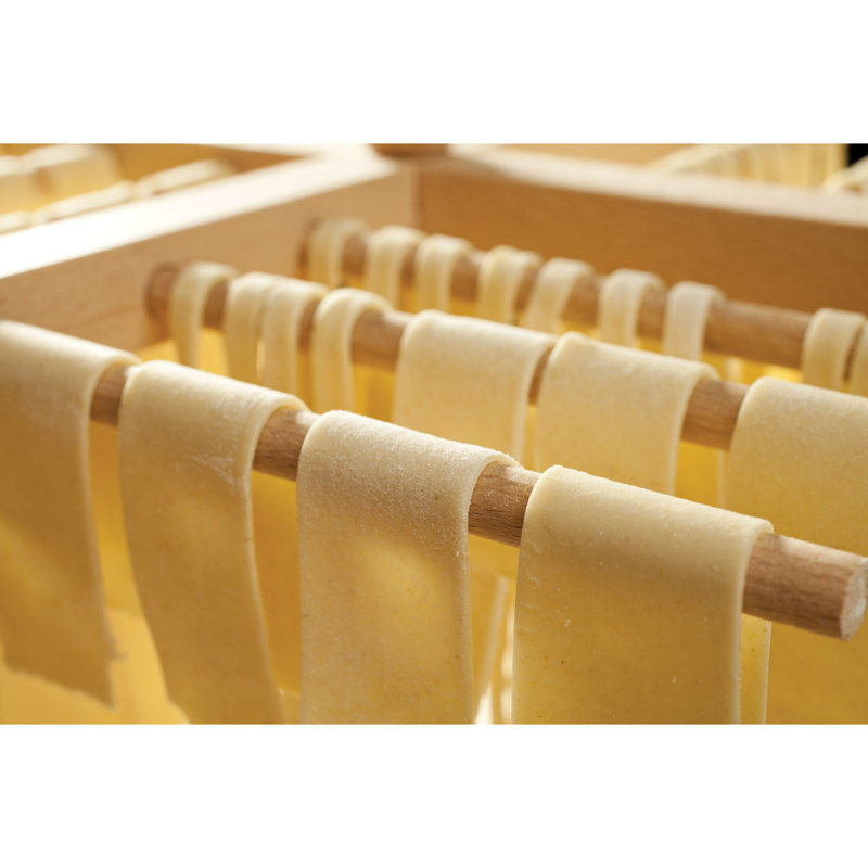 Foldable Wooden Pasta Drying Rack with Compact Storage