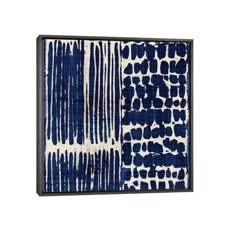 «Indigo Batik III» par Wild Apple Portfolio - impression sur toile, H 18 po x l 18 po x P 1,5 po
