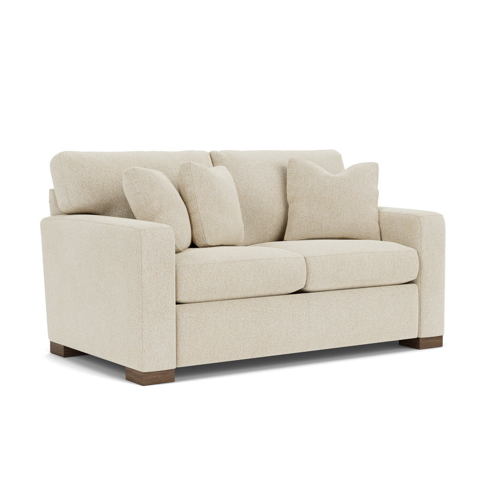 Anderia 63'' Upholstered Loveseat, White Polypropylene/Olefin
