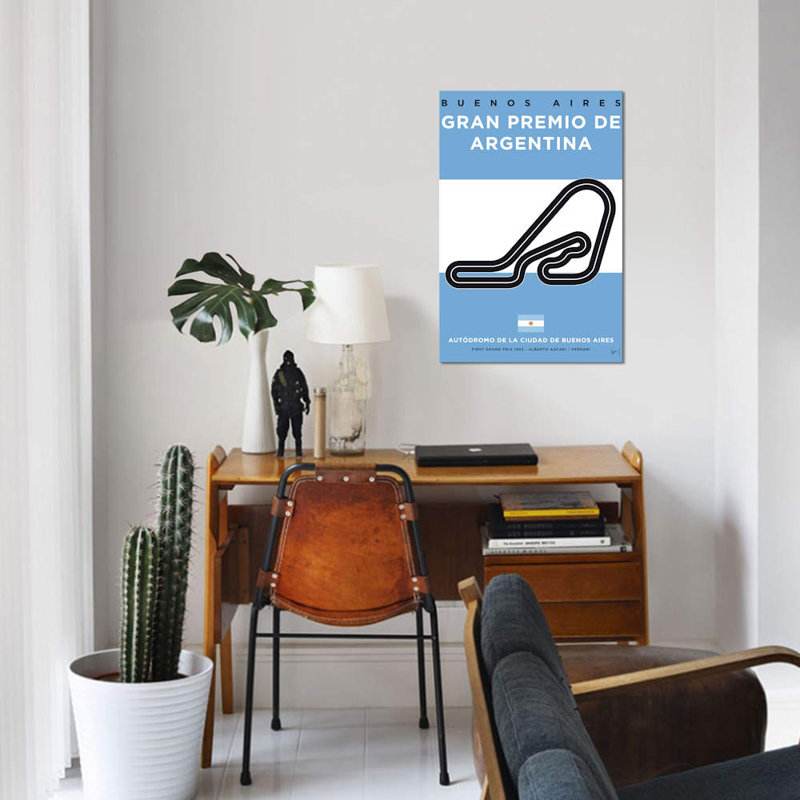 « f1 buenos aires course track », impression sur toile, H 18 po x l 12 po x P 1,5 po, Toile tendue, Pas de tapis