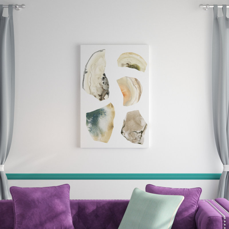 «Geode Seacements I», peinture sur toile, H 36 po x l 24 po
