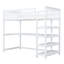 Lit mezzanine simple avec tablettes de rangement et bureau sous le lit-631707289-631707288