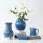 Approx. 11 Inches High Blue-Green Vase with Three Handles (4.7" Opening)