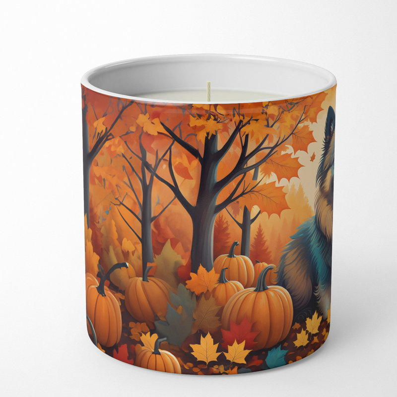Bougie parfumée Pumpkin Spice avec support en céramique