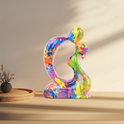 Modern Abstract Statue Small Couple Sculpture
