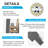 21''H Dimmable LED Gray Aluminum Wall Light-106588207-124582187