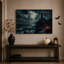 Art sur toile, "Phare sur une falaise rocheuse sous la pleine lune"-1364322661