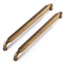 Brass Bamboo Knob Drop Pull Brushed Brass Drawer Pull Cabinet Handle  Dresser Pulls Knob Kitchen Handles Hardware (Large/CC:0.6(16 mm), Brushed  Brass)