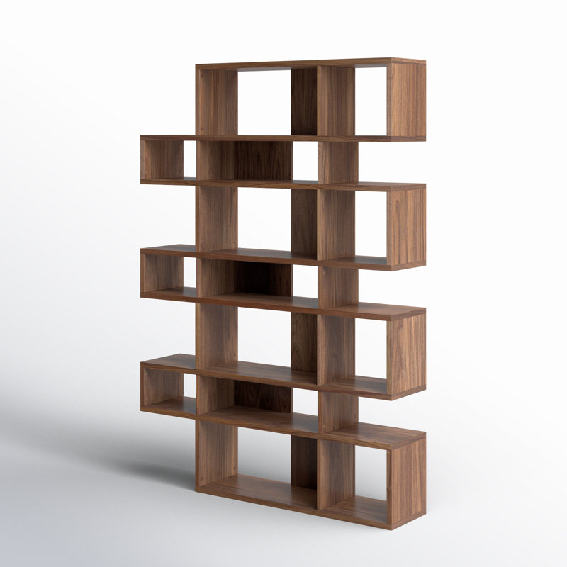 Geometric Bookcase, Walnut