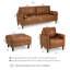 Canapé de 77 W, fauteuil d'appoint de 32 W et repose-pieds avec rangement