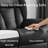 72.8" Manual Loveseat Recliner Sofa,Reclining Loveseat with Flip-Up Backrest Console,Home Theater Seating with LED Lights,USB,Outlets,Storage, Wall Hugger Recliner Couch for Living Room-1479016862