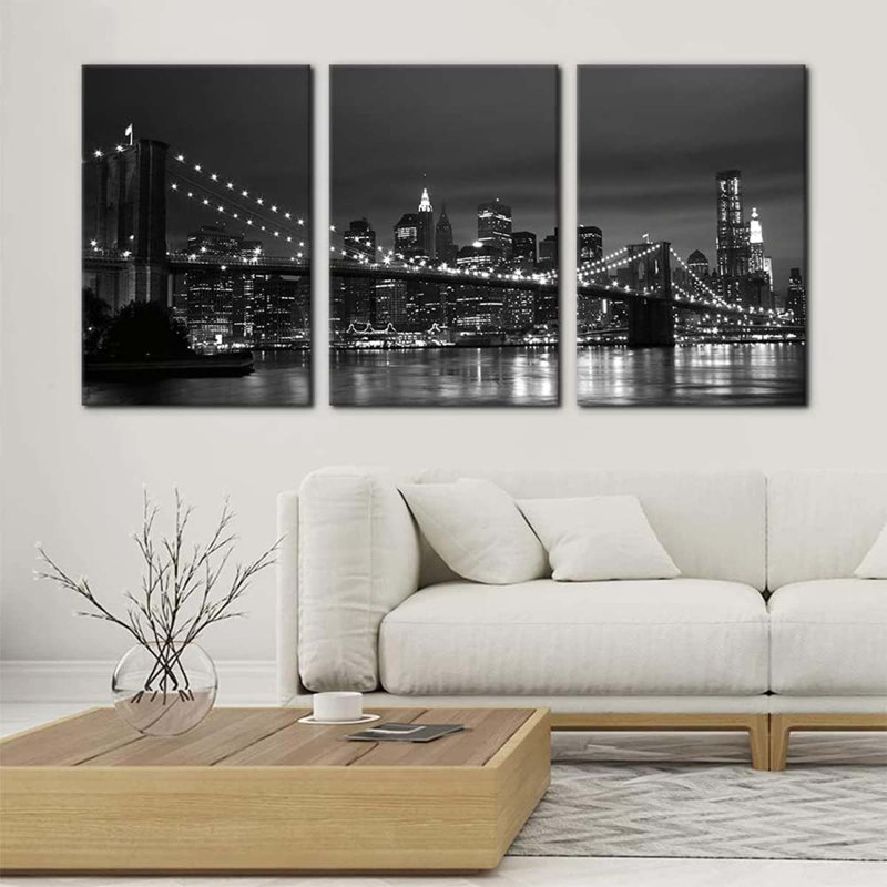 3 Piece Wrapped Canvas Print, 60 cm H x 120 cm W