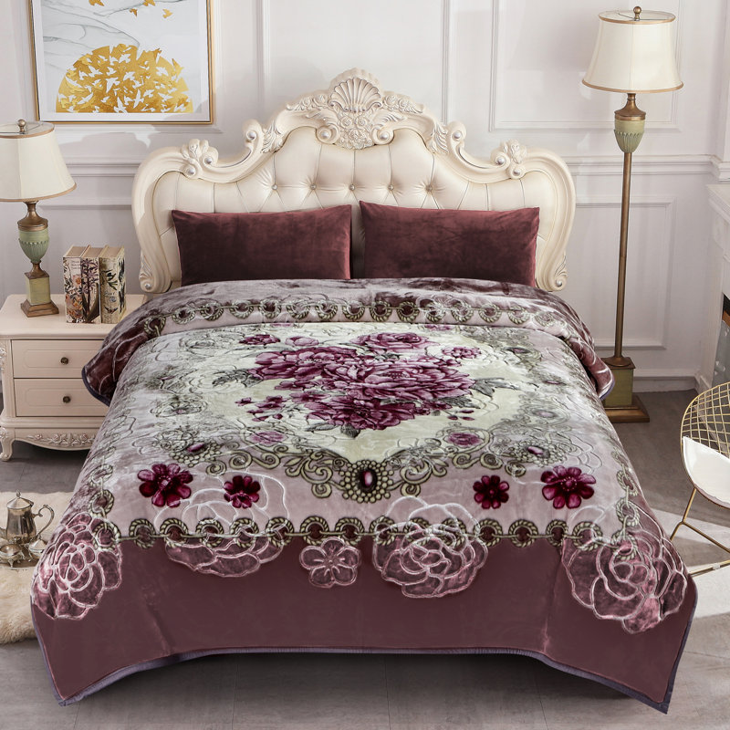 2021lavender0222 Plain Weave / Muslin Throw Blanket, Queen