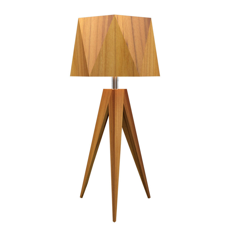 Facetado Desk Table Lamp, Teak