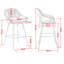 URBNLIVING Upholstered Counter Stool with Metal Frame-85587886